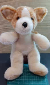 Noah's Ark Workshop Brown & Cream Color 17" Stuffed Animal Dog Plush Star Foot - Picture 1 of 13