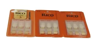 Lot of 3 Rico 3-Pack Bb Clarinet Reeds Strength 3.0 RCA0330 9-Reeds - Picture 1 of 1