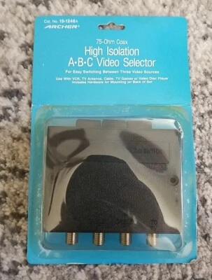 Archer (Radio Shack) 15-1248A  75 Ohm High Isolation A/B/C Video Selector New - Image 1 of 4
