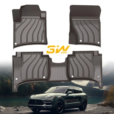 Juego completo de alfombrillas de coche de 2 filas para todo tipo de clima Porsche Cayenne 2019-2023 Foto 1 de 4