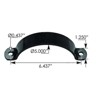 Exhaust Shield Mounting Clamp For 5 Inch Pipe For Peterbilt 377 & 378 - Bild 1 von 1