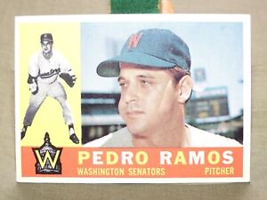 Vtg 1960 TOPPS #175 PEDRO RAMOS BASEBALL CARD Old Washington Senators Pitcher