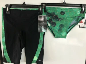 26 30 32 Mens/Boys Dolfin Graphlite HORNET #747 Green Swimsuit RACER/JAMMER 144 - Picture 1 of 24