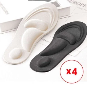 4D Memory Form Insole 4ea Cushion Shock Absorbing Shoe Insole for Health/Fatigue - Picture 1 of 15