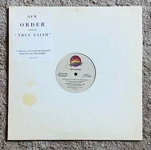 NEW ORDER True Faith PROMO 12" Single 1987 Qwest PRO-A-2784; Test Played - Picture 1 of 9