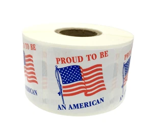 Orgogliosi di essere un americano (1,5") adesivi bandiera americana 500 pz - Foto 1 di 3