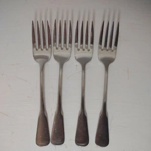 4 - Oneida SSS MINUTE MAN COLONIAL BOSTON SATIN Stainless SALAD FORKS - Picture 1 of 3