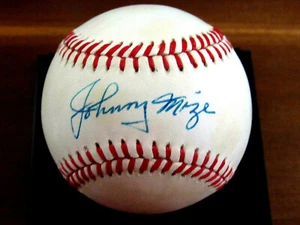 JOHNNY MIZE STL. CARDINALS NY YANKEES HOF SIGNED AUTO VINTAGE OAL BASEBALL JSA - Picture 1 of 3