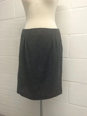 FARHI by NICOLE FARHI women's wool grey lined skirt size 12 - Image 1 of 4