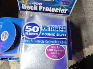 Ultra Pro Deck Protector Sleeves Cosmic Silver 50 Pack Yugioh Card Game Small - Picture 1 of 1