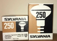 Vintage Industrial/Agricultural 230/250V Light Bulb “SYLVANIA 250” Infra Red