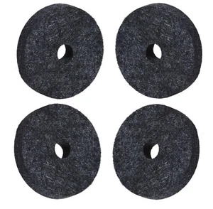 6 x Black Strap Button Felt Washers for guitars and basses # - Picture 1 of 3