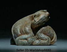 3.2" Antique Chinese Bronze Ware Feng Shui Animal Horse Beast Statue Sculpture