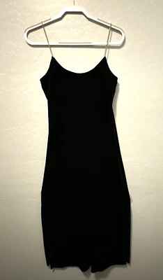 Vestido Jalate Terciopelo Y2K Estrás Correas Pullover Abertura Laterales Terciopelo Talla M De Colección Foto 1 de 4