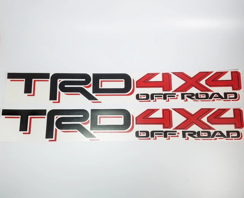 TRD 4x4 off Road Decals Toyota Tacoma Tundra Vinyl Stickers Graphix Logos X 2