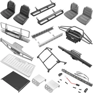 Axle Plate Bar TUBE Bumper Cab Seat Roll Cage Light for SCX10 III BRONCO RC Car - Picture 1 of 31