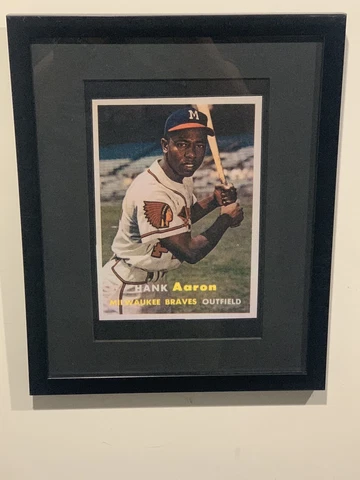 1957 Topps Hank Aaron (Custom Mini Poser) Frame Not Included (READ) Cover