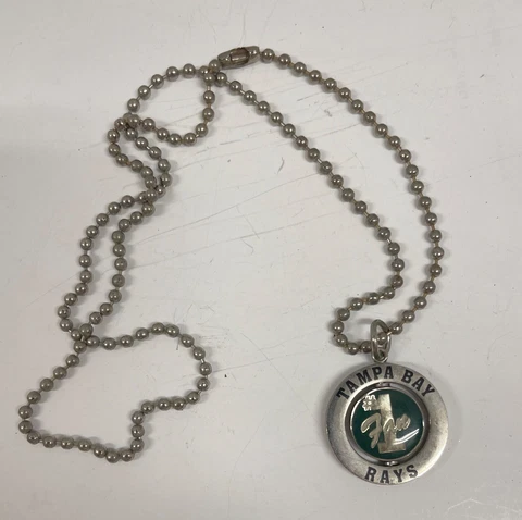 Tampa Bay Rays Rotating Pendant Vintage Necklace Cover