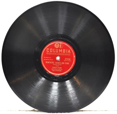 DINAH SHORE "Anniversary Song / Heartaches, Sadness And Tears" 78RPM  - Image 1 of 3