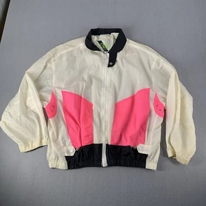 Vtg Gitano Jacket Mens Large White Watermelon Pink & Blue Blokecore Hipster Y2k - Picture 1 of 9