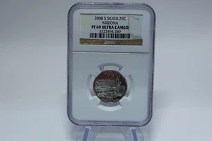 2008 S Silver 25C, NGC Arizona PF69 Ultra Cameo - Picture 1 of 4