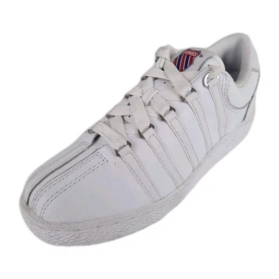 🚨 K-Swiss Clásico 50100 Niños Pequeños Zapatos Tenis Cuero Blanco Talla 13.5 Foto 1 de 4