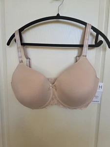 $78 Chantelle C32860 Rive Gauche Full Coverage Smooth T-Shirt Bra Nude Size 36H - Picture 1 of 8