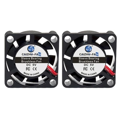 2x 5V/12V/24V DC Lüfter PC Computergehäuse CPU Drucker 25x25x7mm XH2.54-2 Pin - Bild 1 von 4