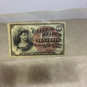 1863 United States 10 Cent Fourth Issue Fractional Currency Note - Picture 1 of 2