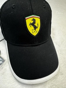Ferrari Scuderia Logo Cap Black Official Product NWT Motorsport Streetwear - Picture 1 of 8