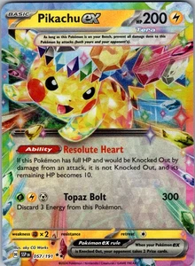Pikachu ex Double Rare SV08: Surging Sparks 057/191 NM - Picture 1 of 2