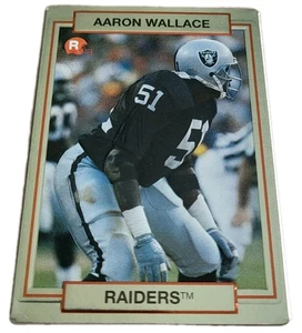 1990 Action Packed Rookie Aaron Wallace #20 Oakland Raiders Football Card (P0 - Picture 1 of 2