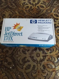 Hewlett Packard HP JetDirect 170x External Print Server for Windows J3258A W/ CD - Picture 1 of 13