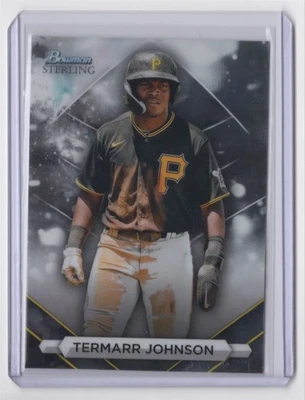 2023 Bowman Sterling Prospect Termarr Johnson Pittsburgh Pirates #BSP-73 - Image 1 of 2