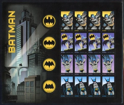 United States 2014 Batman Scott# 4928-4935 Full Sheet Mint XF OG NH Pristine - Image 1 of 2