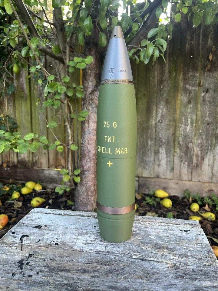 Sherman Tank M48 75mm H.E 3D Printed Replica Shell - Fully Multicolour Printed - Image 1 of 4