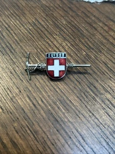 Vintage 50er Jahre Schweiz Anstecknadel SUISSE - Bild 1 von 4