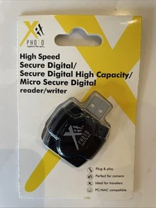 NEW Memory Card Reader/Writer - XIT Photo SD, SDHC, MicroSD USB High Speed  - Picture 1 of 2