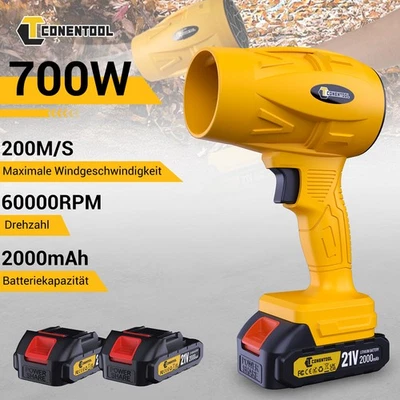 CONENTOOL Akku Gebläse Mini Turbo Handbläser Turbogebläse Ventilator für Makita 21V 2Akkus