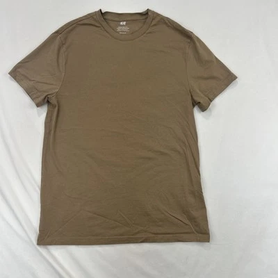 H&M T-Shirt Tan Regular Fit  Coupe Standar T-Shirt Medium Tan Adult - Image 1 of 4