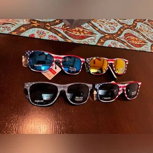 Set of 4 AMERICAN FLAG SUNGLASSES LUXURY UNISEX UV PROTECTION - Picture 1 of 2