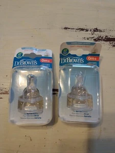 Botella de silicona estándar de flujo natural Dr. Brown's nivel 1 0m + 2 quilates - 2 piezas - Imagen 1 de 3