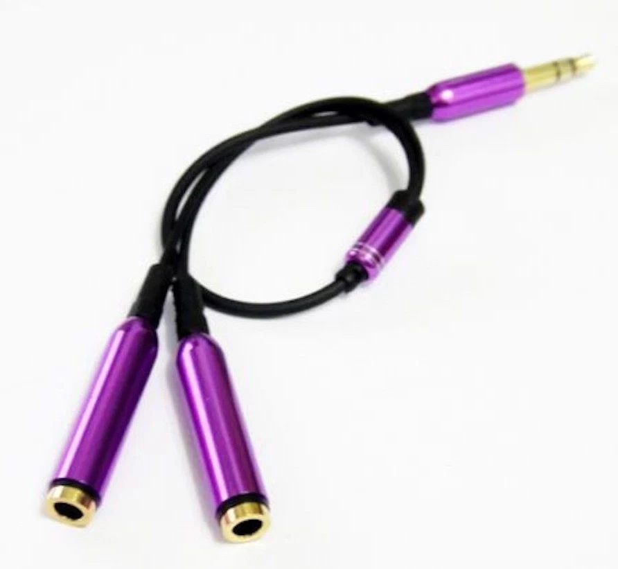 ADAPTADOR DIVISOR 3.5mm Audio Estéreo Cable Auxiliar iPod Altavoz Coche PARA IPHONE 6 5 4S Foto 1 de 4