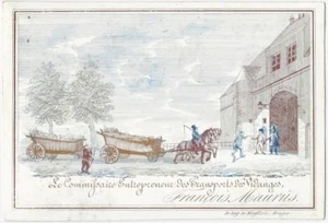 Bruges Belgian Antique 19th Century Trash Belgium Colored Engraved Trade Card - Picture 1 of 1