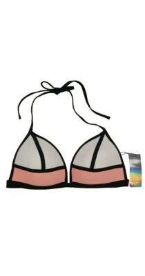 Atmosphere Primark Size 8 Swimsuit Top Color Block Push Up Traingle Bikini Tie - Image 1 of 4