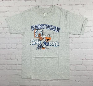 VTG 1980s NEW/Old Stock Kentucky Wildcats Slam Dunk Duck T Shirt Men’s Medium - Picture 1 of 10