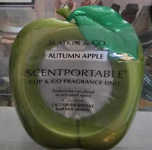 BATH & BODY WORKS Apple Visor CLIP SCENTPORTABLE Autumn Apple DISC Green - Picture 1 of 2