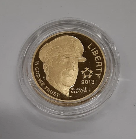 2013-W $5 Five Dollar 5-Star Generals Proof Commem Gold Coin in Capsule Only Cover