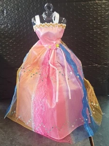 Vestido rosa colorido flor hecho para moda muñeca vestido de baile vendedor del Reino Unido envío y devolución gratuitos - Imagen 1 de 8