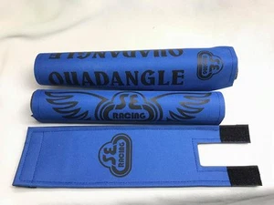 Old School BMX SE Racing QUADANGLE Pad Re Made Sets frame handlebar stem black - Picture 1 of 1